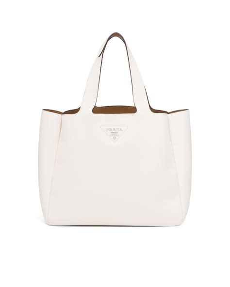 Prada white leather purse